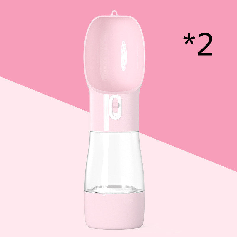2-in-1 Portable Dog Water Bottle & Food Container – Leak-Proof Pet Travel Dispenser for Dogs & Cats