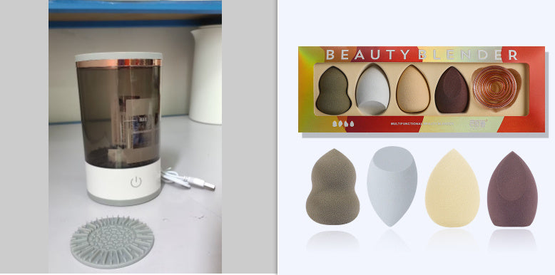 “Electric Makeup Brush Cleaner – Automatic Cosmetic Brush Washing & Drying Machine for Quick and Deep Cleaning”