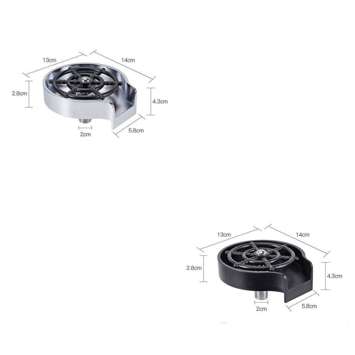 “High-Pressure Cup Washer for Kitchen Sink – Automatic Glass Rinser for Bar, Coffee Shop, Restaurant, and Home Use – Quick Cup Cleaning Tool with ABS Material”