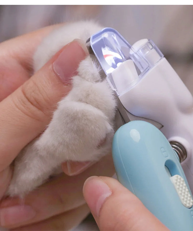 Pet Nail Clipper with LED Light & Safety Guard – Professional Dog & Cat Nail Trimmer