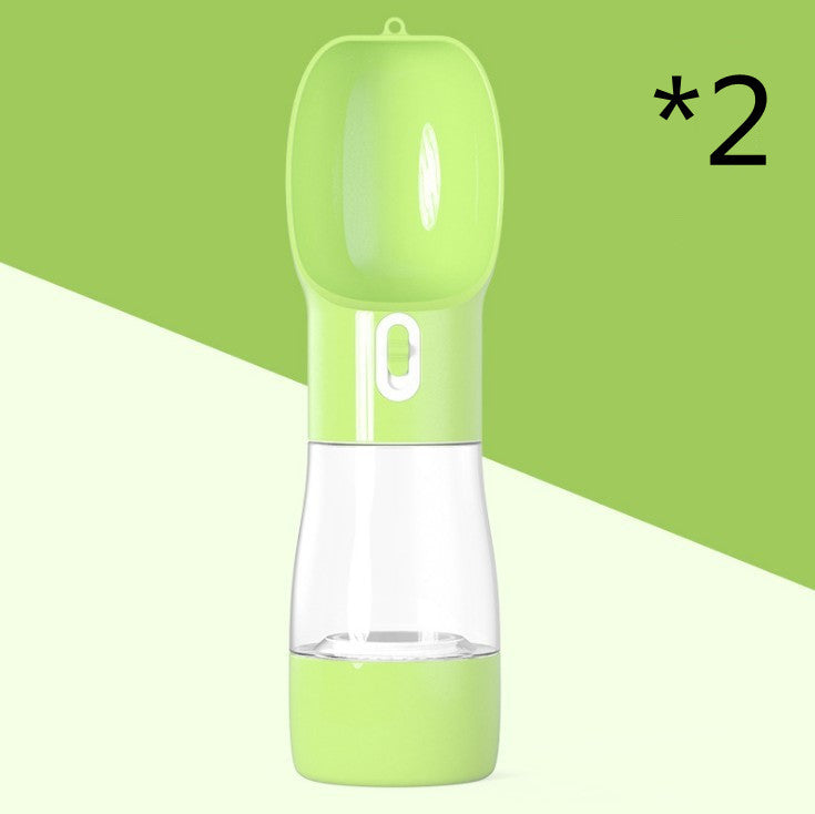2-in-1 Portable Dog Water Bottle & Food Container – Leak-Proof Pet Travel Dispenser for Dogs & Cats