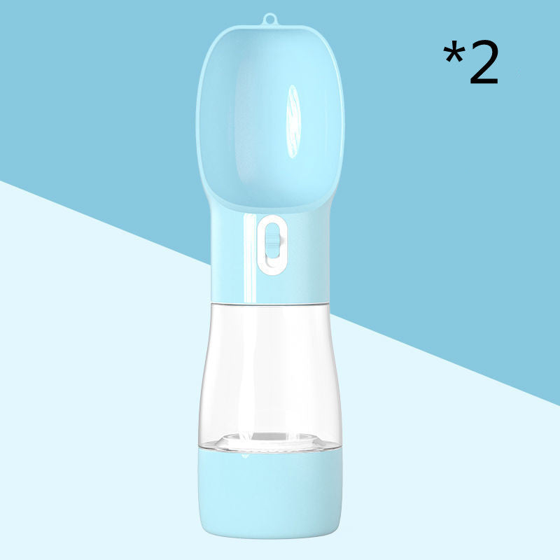 2-in-1 Portable Dog Water Bottle & Food Container – Leak-Proof Pet Travel Dispenser for Dogs & Cats