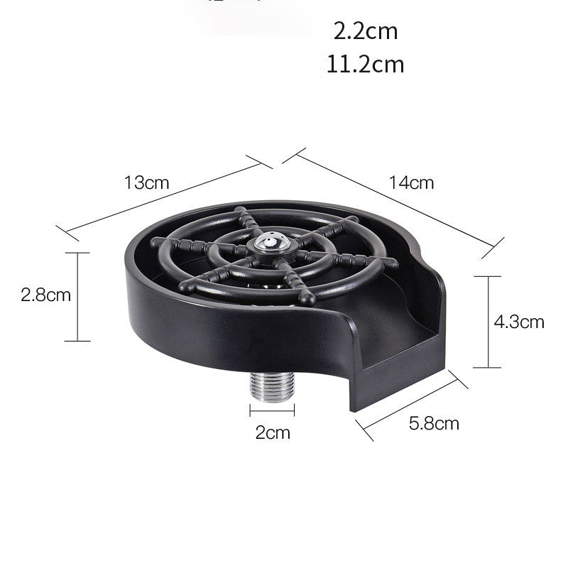 “High-Pressure Cup Washer for Kitchen Sink – Automatic Glass Rinser for Bar, Coffee Shop, Restaurant, and Home Use – Quick Cup Cleaning Tool with ABS Material”