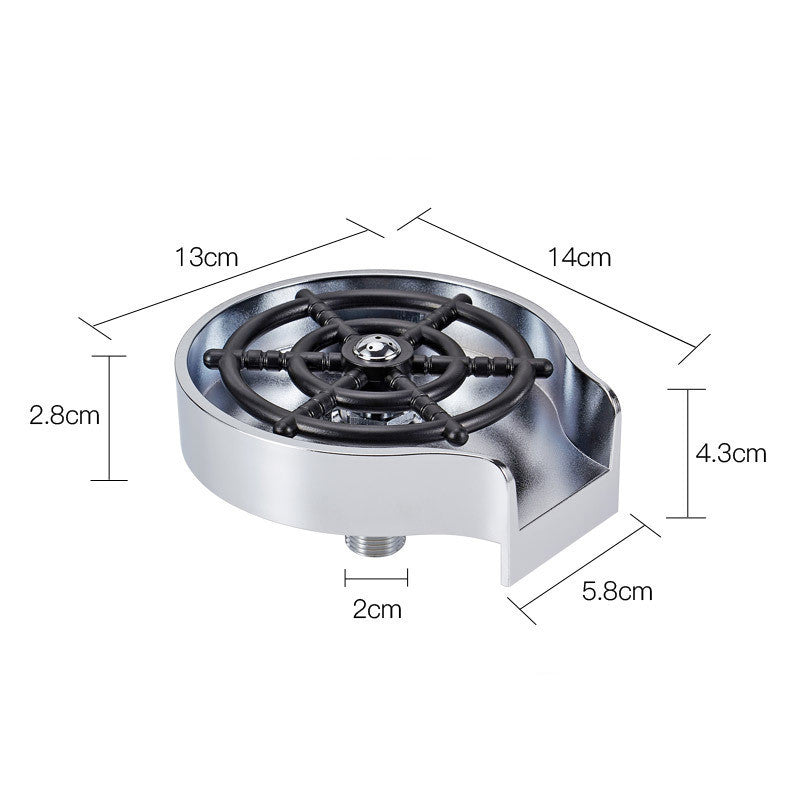 “High-Pressure Cup Washer for Kitchen Sink – Automatic Glass Rinser for Bar, Coffee Shop, Restaurant, and Home Use – Quick Cup Cleaning Tool with ABS Material”