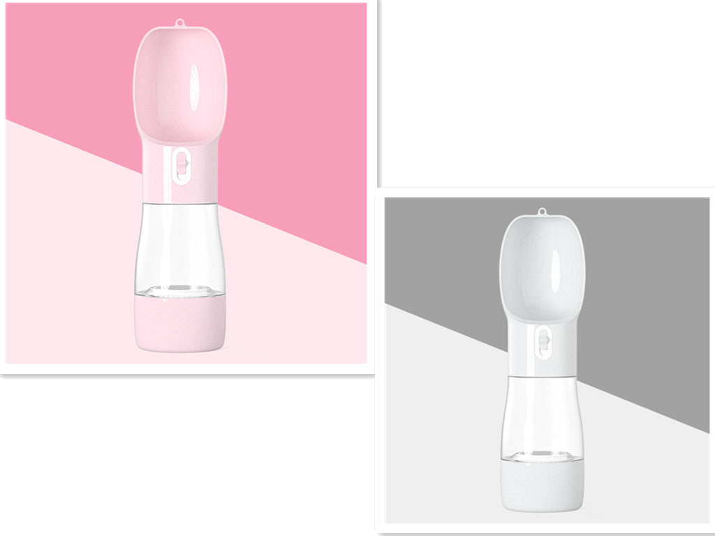 2-in-1 Portable Dog Water Bottle & Food Container – Leak-Proof Pet Travel Dispenser for Dogs & Cats