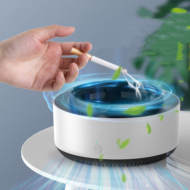 Portable Smokeless Ashtray with Air Purifier – Automatic Anion Purification, Odor Eliminator & Smoke Remover for Home, Office & Car