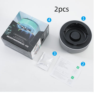 Portable Smokeless Ashtray with Air Purifier – Automatic Anion Purification, Odor Eliminator & Smoke Remover for Home, Office & Car