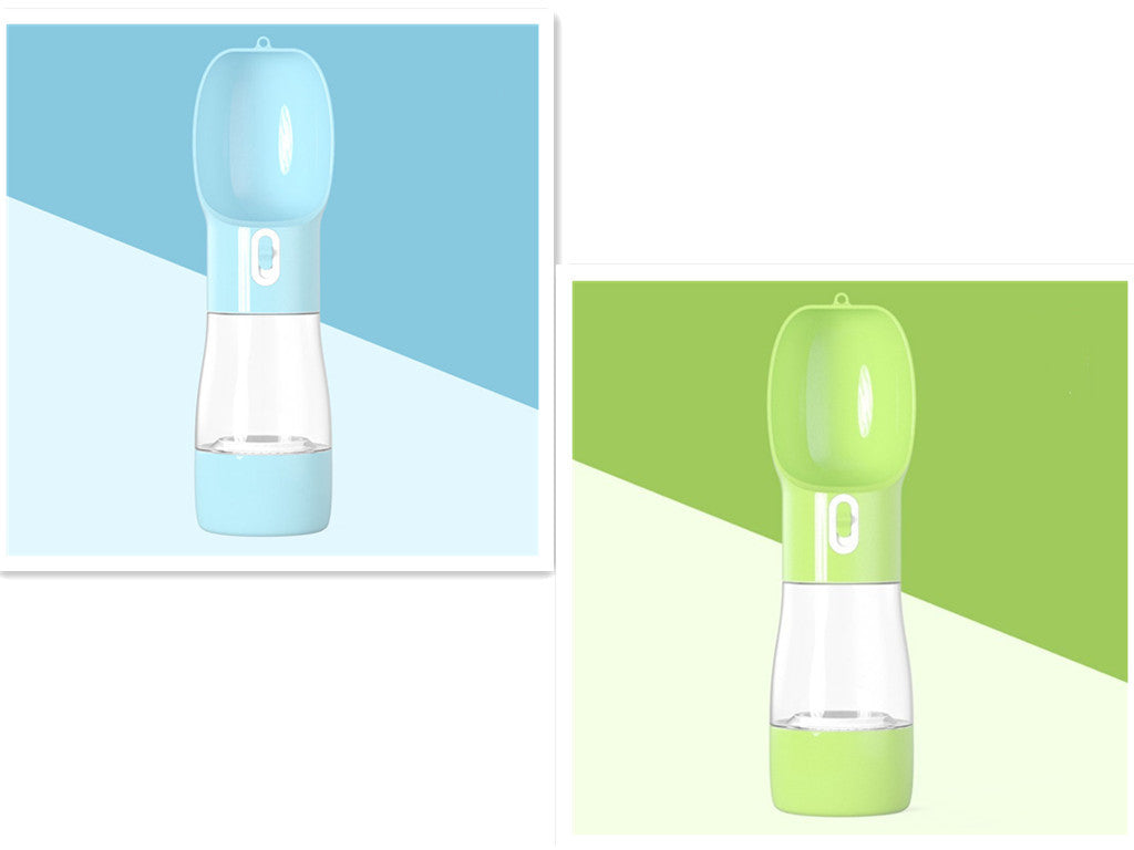 2-in-1 Portable Dog Water Bottle & Food Container – Leak-Proof Pet Travel Dispenser for Dogs & Cats