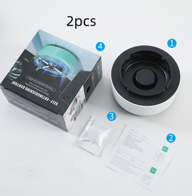 Portable Smokeless Ashtray with Air Purifier – Automatic Anion Purification, Odor Eliminator & Smoke Remover for Home, Office & Car