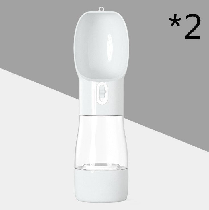 2-in-1 Portable Dog Water Bottle & Food Container – Leak-Proof Pet Travel Dispenser for Dogs & Cats