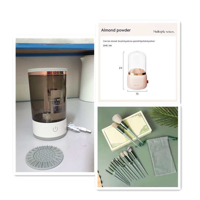 “Electric Makeup Brush Cleaner – Automatic Cosmetic Brush Washing & Drying Machine for Quick and Deep Cleaning”
