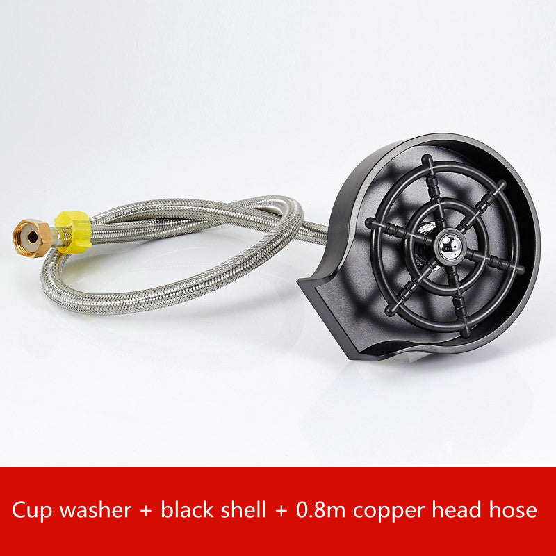 “High-Pressure Cup Washer for Kitchen Sink – Automatic Glass Rinser for Bar, Coffee Shop, Restaurant, and Home Use – Quick Cup Cleaning Tool with ABS Material”