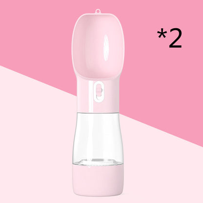 2-in-1 Portable Dog Water Bottle & Food Container – Leak-Proof Pet Travel Dispenser for Dogs & Cats