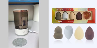 “Electric Makeup Brush Cleaner – Automatic Cosmetic Brush Washing & Drying Machine for Quick and Deep Cleaning”