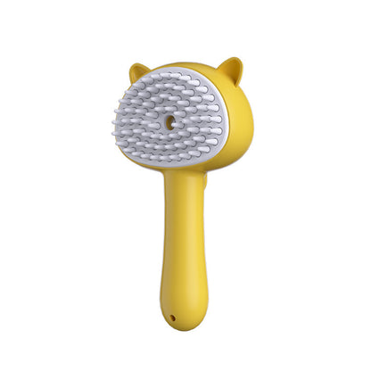Pet Grooming Brush with Steam Function – Cat & Dog Deshedding Comb, Massage Brush for Long & Short Hair, Self-Cleaning Pet Hair Remover