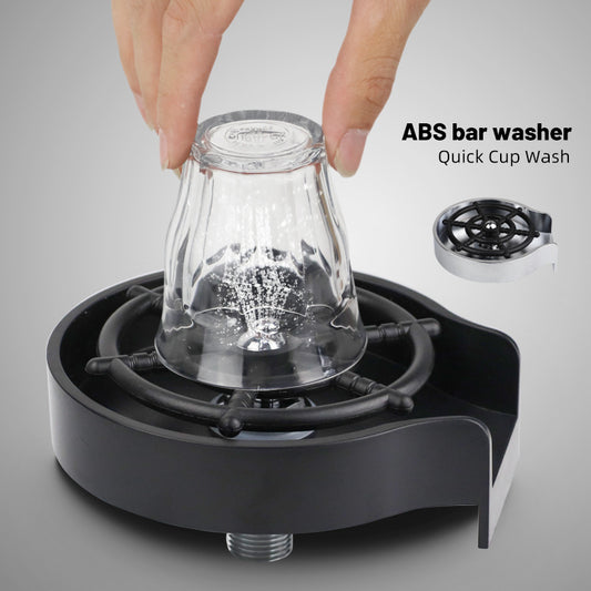 “High-Pressure Cup Washer for Kitchen Sink – Automatic Glass Rinser for Bar, Coffee Shop, Restaurant, and Home Use – Quick Cup Cleaning Tool with ABS Material”