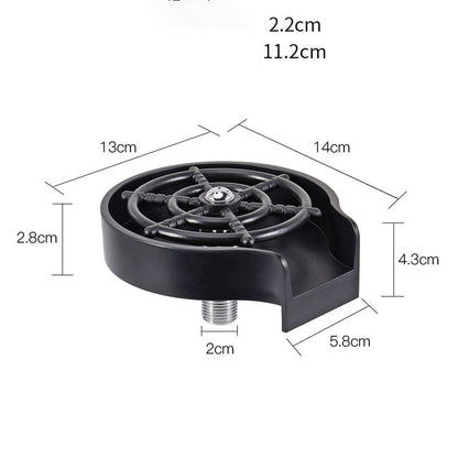 “High-Pressure Cup Washer for Kitchen Sink – Automatic Glass Rinser for Bar, Coffee Shop, Restaurant, and Home Use – Quick Cup Cleaning Tool with ABS Material”