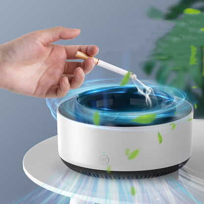 Portable Smokeless Ashtray with Air Purifier – Automatic Anion Purification, Odor Eliminator & Smoke Remover for Home, Office & Car