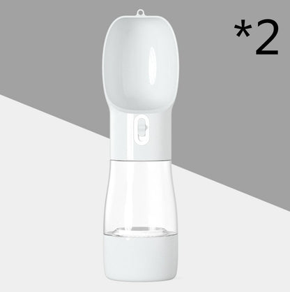 2-in-1 Portable Dog Water Bottle & Food Container – Leak-Proof Pet Travel Dispenser for Dogs & Cats